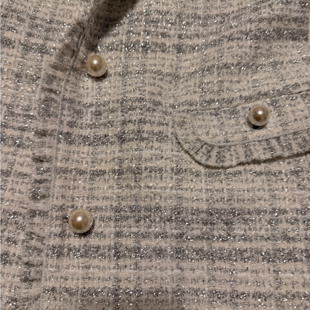 Elegant White Tweed Coat Kate spade - Picture 6 of 6